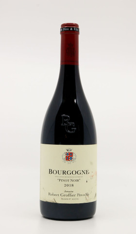 ROBERT GROFFIER - Bourgogne Pinot Noir 2018 rouge, vin régionale de bourgogne pinot noir