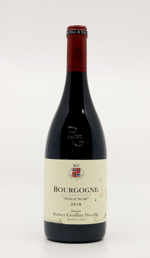 ROBERT GROFFIER - Bourgogne Pinot Noir 2018 rouge, vin régionale de bourgogne pinot noir ROBERT GROFFIER - Bourgogne Pinot Noir 2018 rouge, vin régionale de bourgogne pinot noir