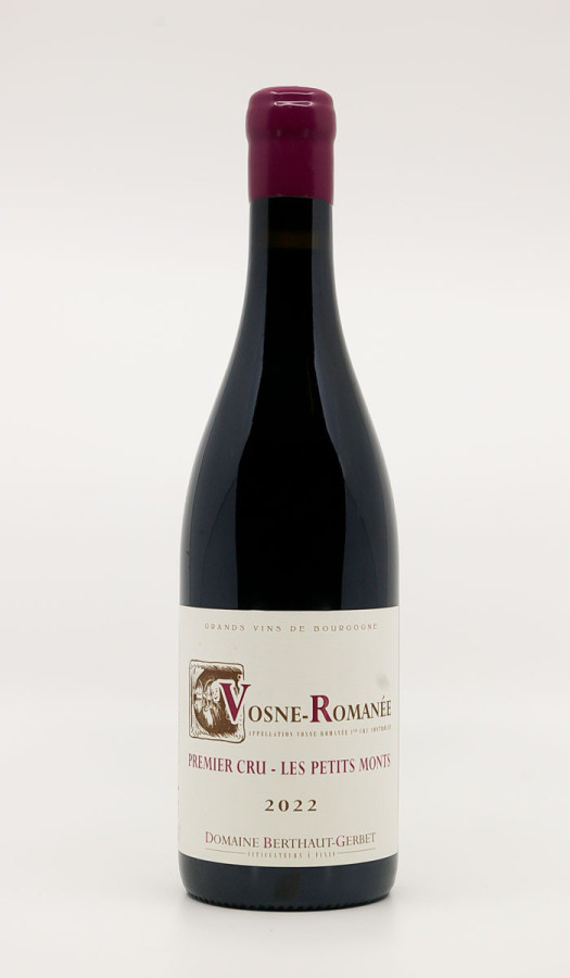 BERTHAUT-GERBET - Vosne-Romanée 1er Cru Les Petits Monts 2022 red, wine 1er cru from vosne-romanée BERTHAUT-GERBET - Vosne-Romanée 1er Cru Les Petits Monts 2022 red, wine 1er cru from vosne-romanée