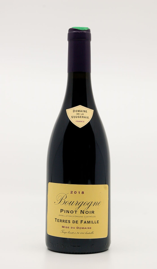 DOMAINE DE LA VOUGERAIE - Bourgogne Pinot Noir Terre de Famille 2018 red, wine régionale from bourgogne pinot noir DOMAINE DE LA VOUGERAIE - Bourgogne Pinot Noir Terre de Famille 2018 red, wine régionale from bourgogne pinot noir