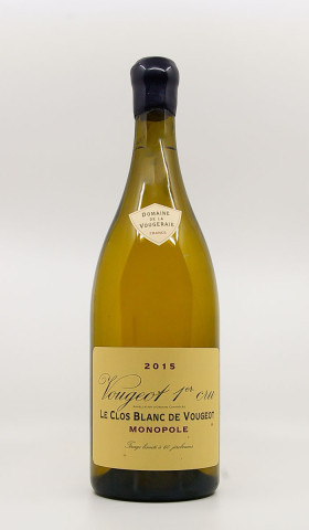DOMAINE DE LA VOUGERAIE - Vougeot 1er cru Le Clos Blanc de Vougeot 2015 white, wine 1er cru from vougeot 1er cru