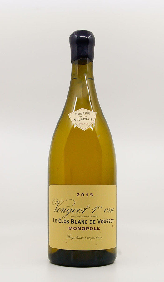 DOMAINE DE LA VOUGERAIE - Vougeot 1er cru Le Clos Blanc de Vougeot 2015 white, wine 1er cru from vougeot 1er cru