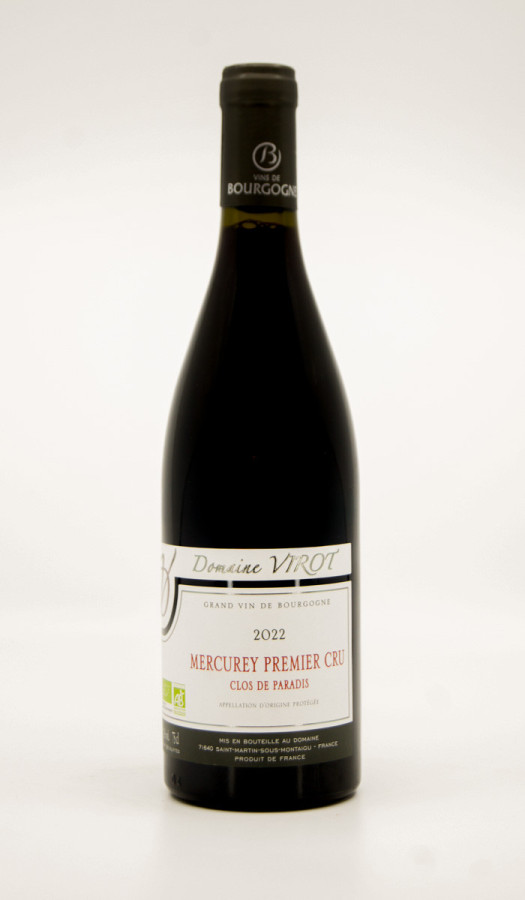 DOMAINE VIROT - Mercurey 1er Cru Clos de Paradis Bio 2022 red - Wine from 1er cru mercurey | Bertrand Vuillemin