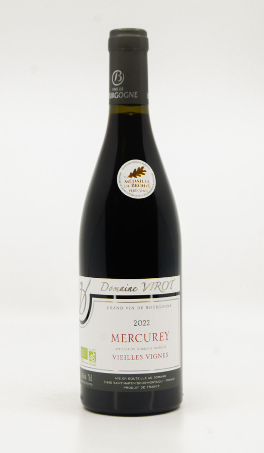 DOMAINE VIROT - Mercurey Vieilles Vignes Bio 2022 red - Wine from village mercurey | Bertrand Vuillemin